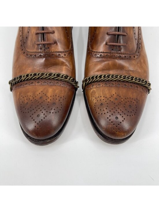 Taft The Grail Brass Chain Toe Brogue Lace Up Oxfords Dress Shoes main image 12